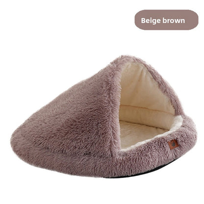 Plush Enclosed Pet Bed with Waterproof Option