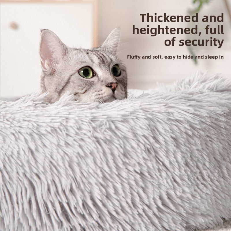 Heated Cat Bed with Adjustable Temperature and Washable Cover