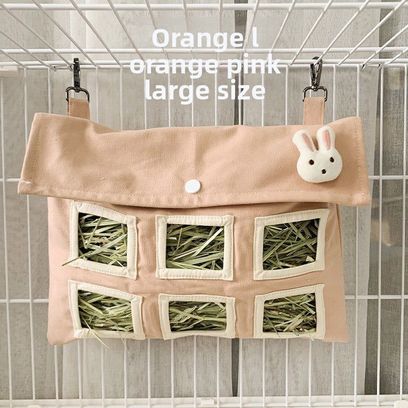 Hanging Hay Feeding Bag for Small Pets