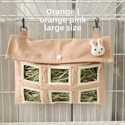 Hanging Hay Feeding Bag for Small Pets