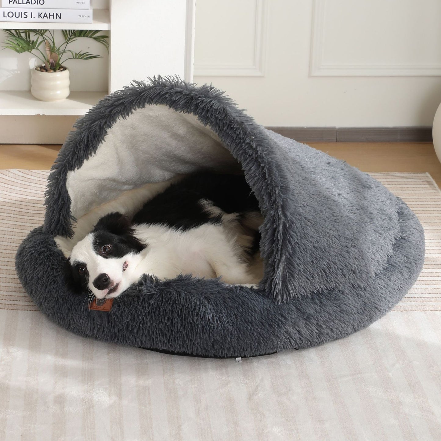 Plush Enclosed Pet Bed with Waterproof Option
