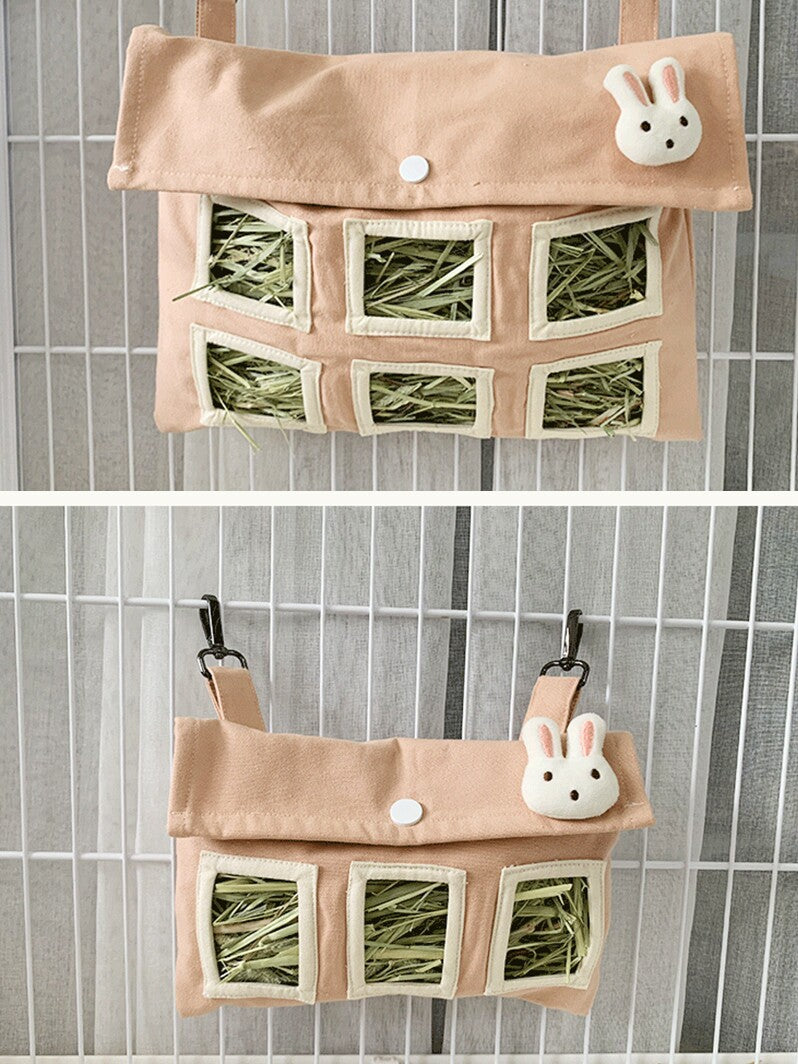 Hanging Hay Feeding Bag for Small Pets