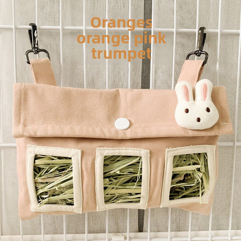 Hanging Hay Feeding Bag for Small Pets