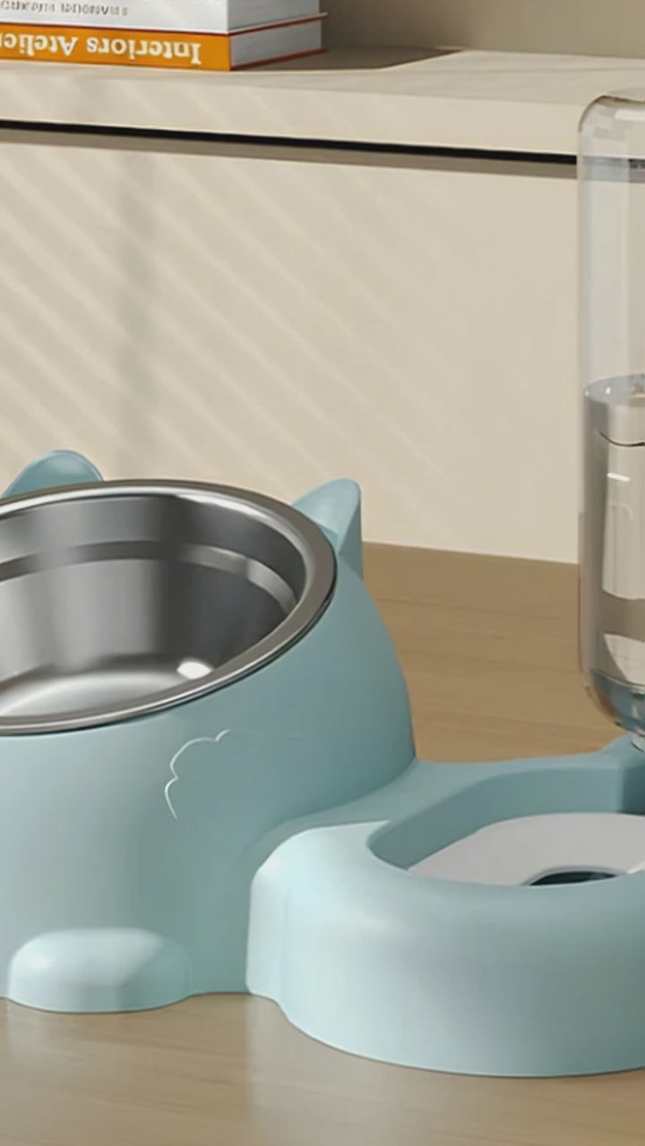Automatic Refill Pet Food and Water Bowl Set